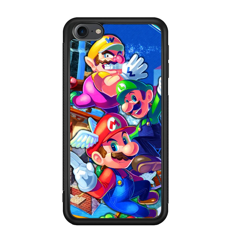 Super Mario Flying Challenge iPod Touch 6 Case-Rubber Black (2D Case)-Oxvistore