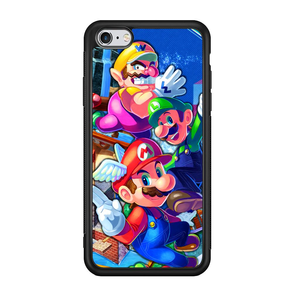 Super Mario Flying Challenge iPhone 6 | 6s Case-Rubber Black (2D Case)-Oxvistore