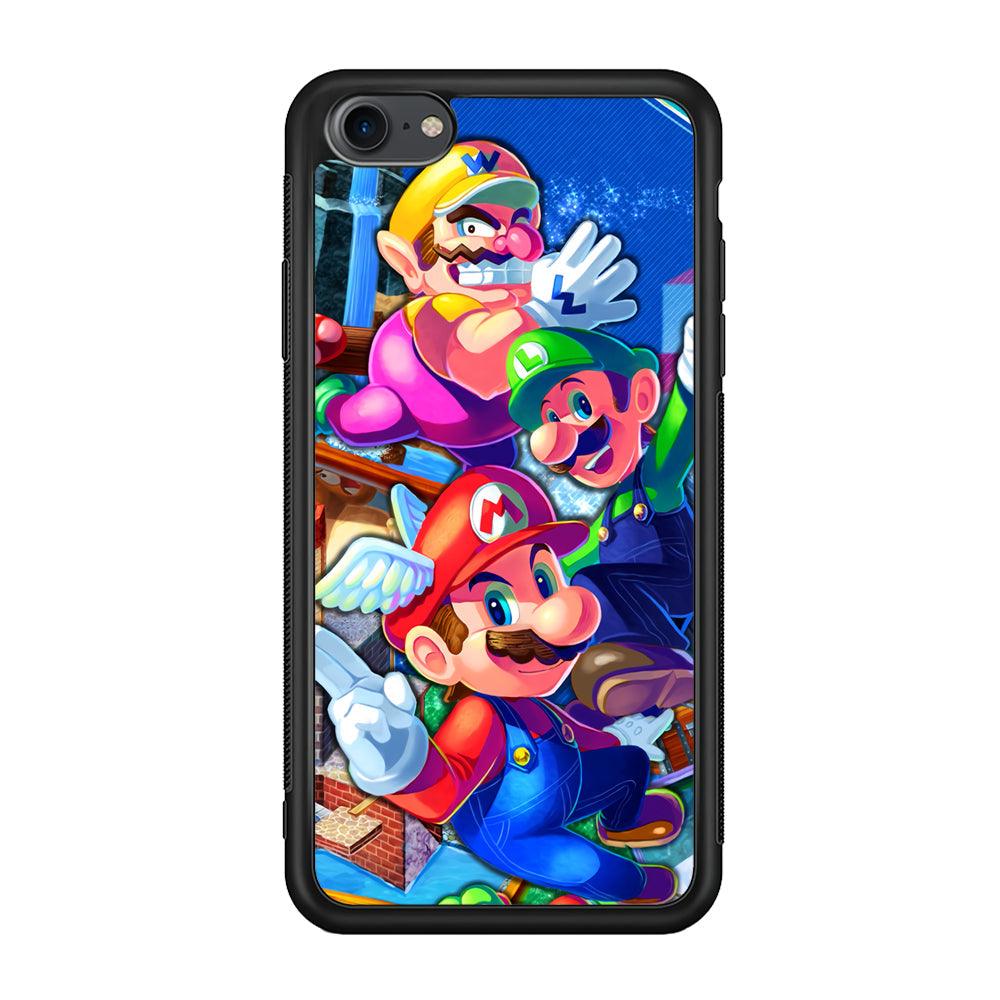 Super Mario Flying Challenge iPhone 7 Case-Rubber Black (2D Case)-Oxvistore
