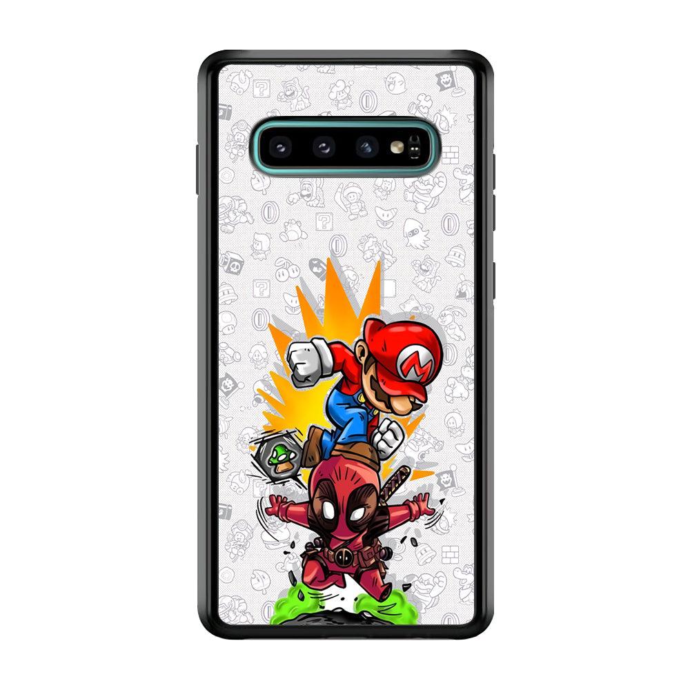 Super Mario Jerk The Problem Samsung Galaxy S10 Plus Case-Rubber Black (2D Case)-Oxvistore