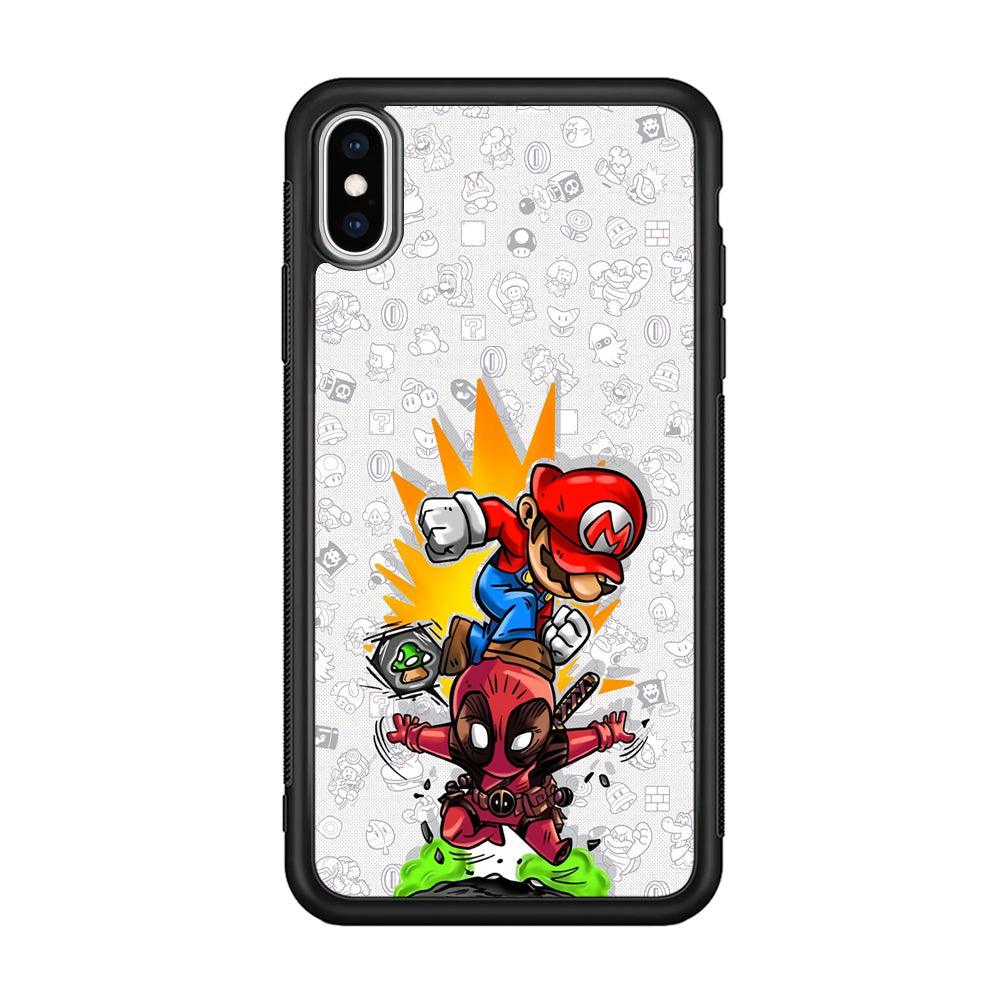 Super Mario Jerk The Problem iPhone Xs Max Case-Rubber Black (2D Case)-Oxvistore