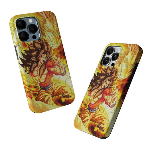 Super Saiyan 4 Goku Dragon 2 in 1 Tough Phone Case-Oxvistore