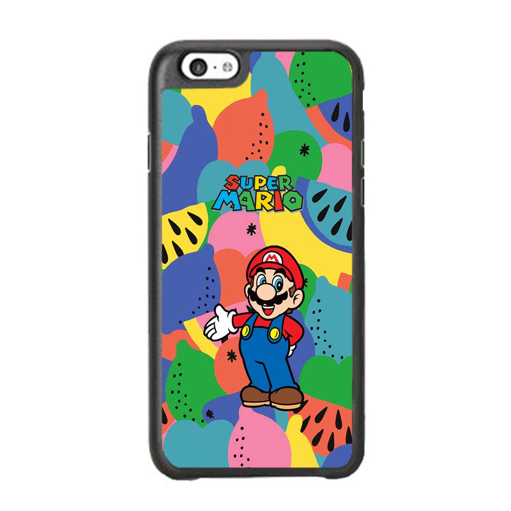 Super Mario Fruits Party iPhone 6 Plus | 6s Plus Case-Rubber Black (2D Case)-Oxvistore