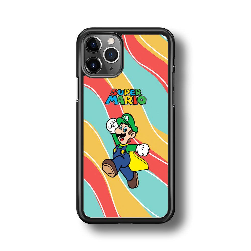 Super Mario Luigi Step and Fly iPhone 11 Pro Max Case-Rubber Black (2D Case)-Oxvistore