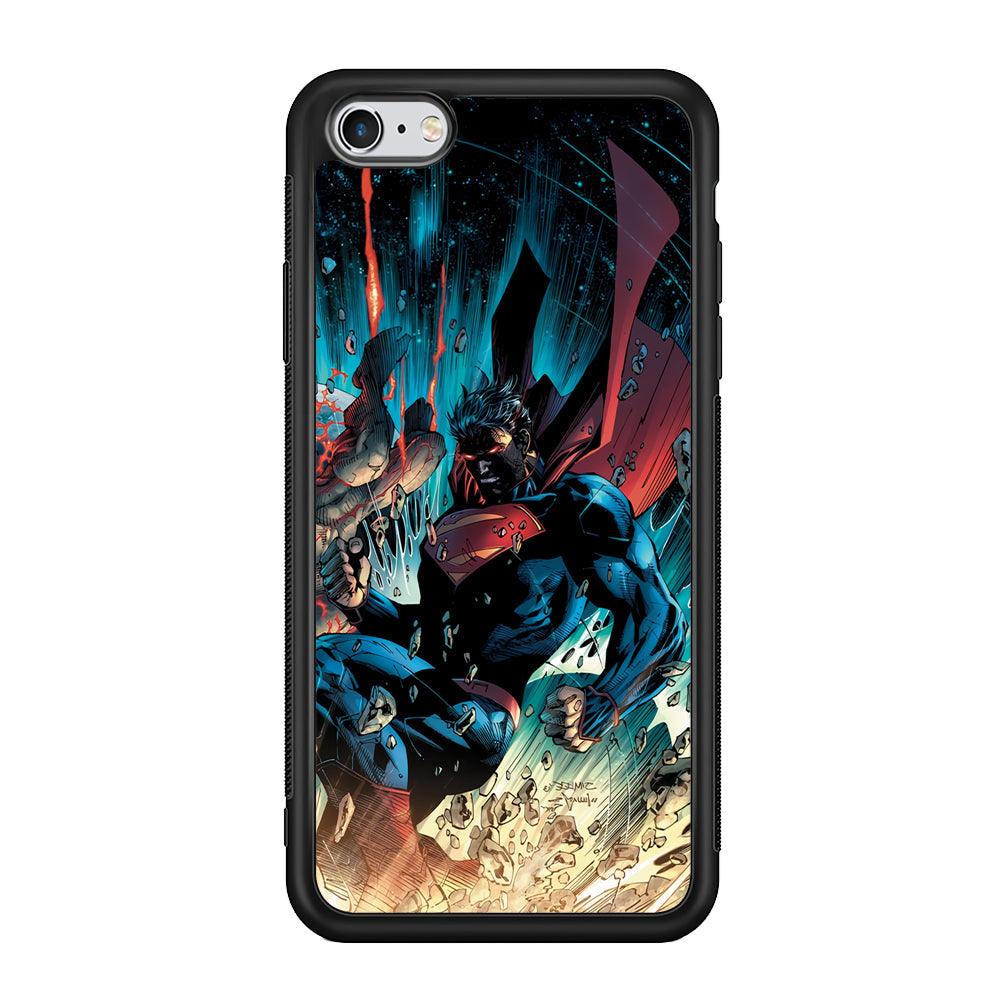 Superman Kick The Enemy iPhone 6 Plus | 6s Plus Case-Rubber Black (2D Case)-Oxvistore