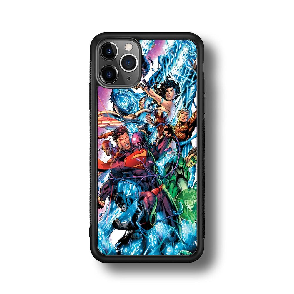 Superman Squad of Justice iPhone 11 Pro Max Case-Rubber Black (2D Case)-Oxvistore