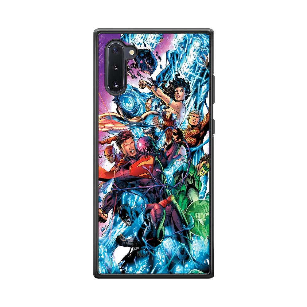 Superman Squad of Justice Samsung Galaxy Note 10 Case-Rubber Black (2D Case)-Oxvistore