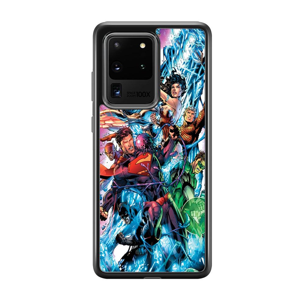 Superman Squad of Justice Samsung Galaxy S20 Ultra Case-Rubber Black (2D Case)-Oxvistore