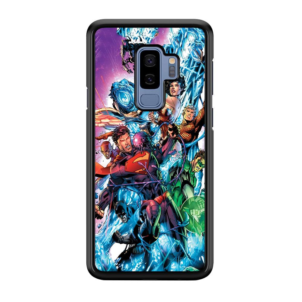 Superman Squad of Justice Samsung Galaxy S9 Plus Case-Rubber Black (2D Case)-Oxvistore