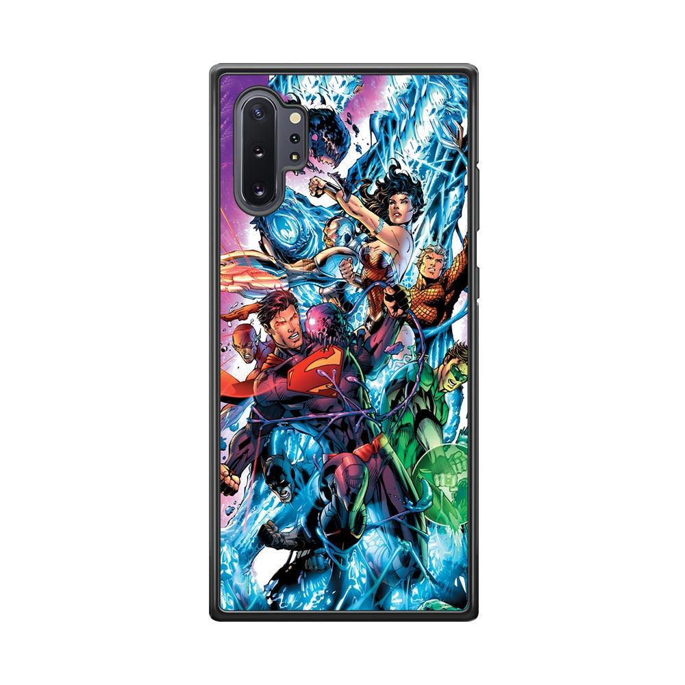 Superman Squad of Justice Samsung Galaxy Note 10 Plus Case-Rubber Black (2D Case)-Oxvistore