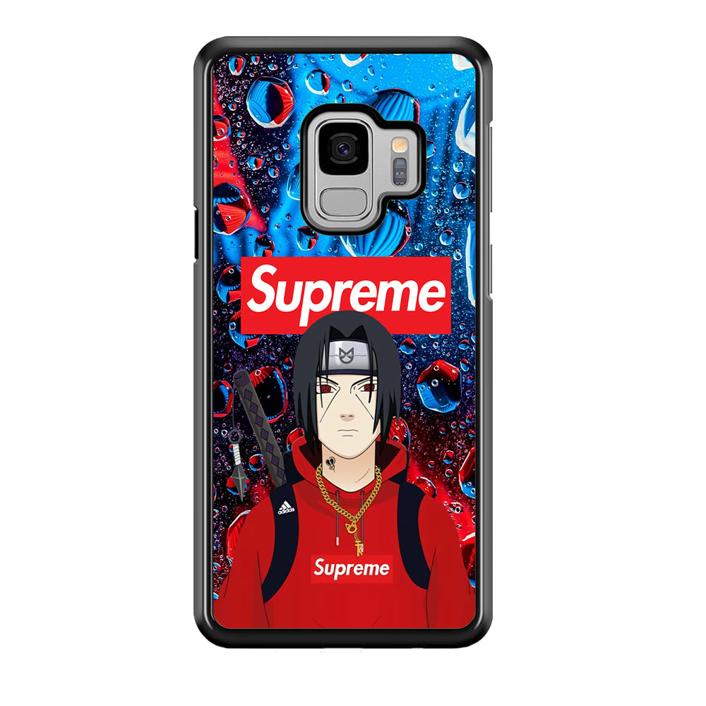 Supreme Itachi Flying Water Samsung Galaxy S9 Case-Rubber Black (2D Case)-Oxvistore
