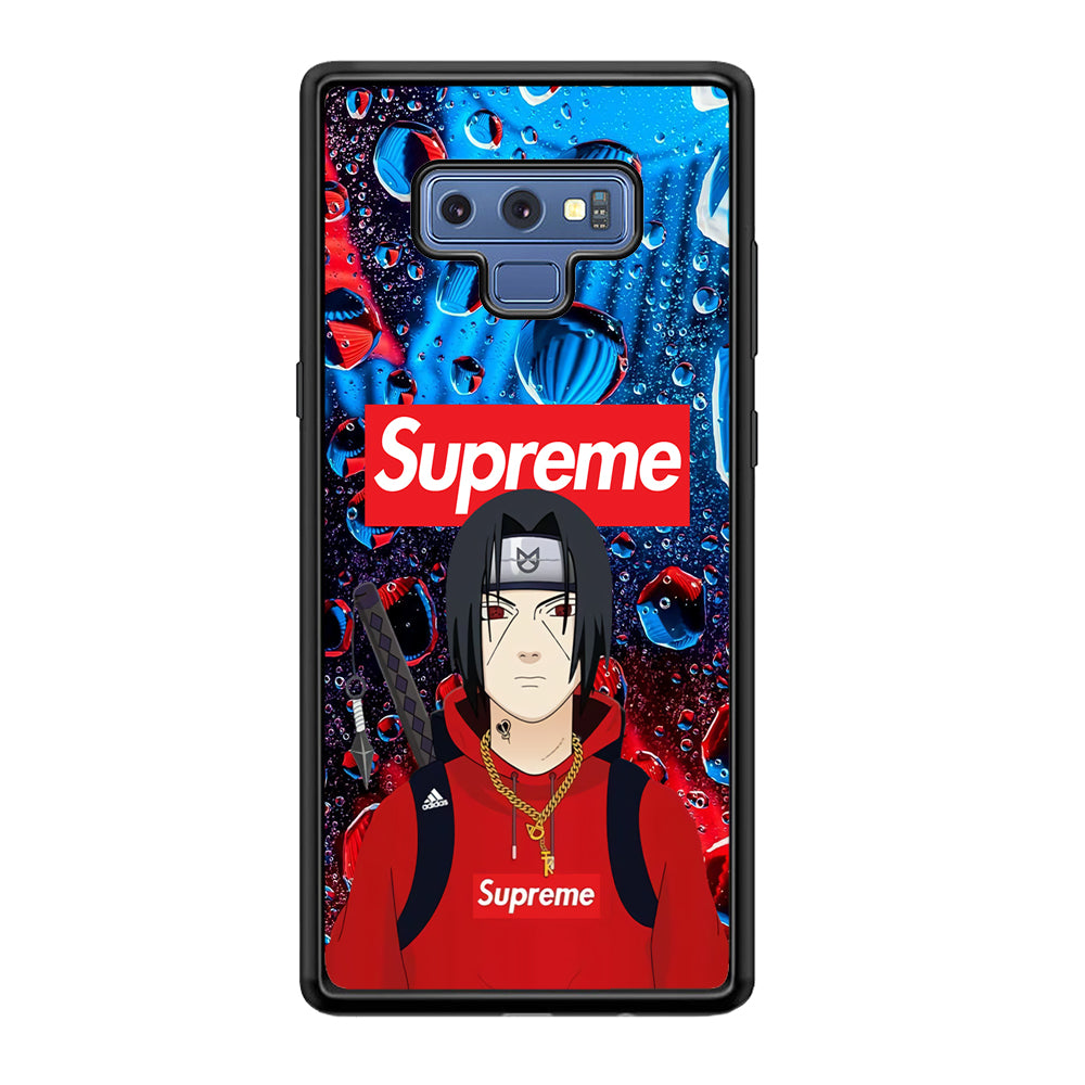 Supreme Itachi Flying Water Samsung Galaxy Note 9 Case-Rubber Black (2D Case)-Oxvistore