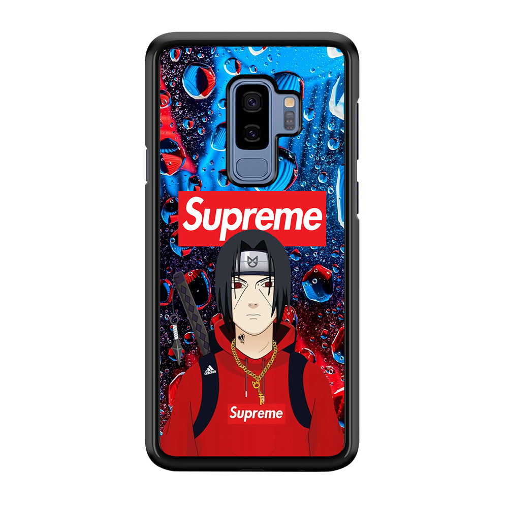 Supreme Itachi Flying Water Samsung Galaxy S9 Plus Case-Rubber Black (2D Case)-Oxvistore