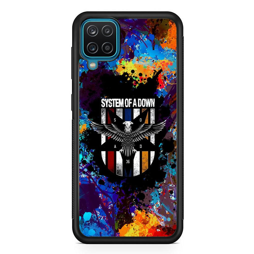 System of a Down Spraying The World Samsung Galaxy A12 Case-Rubber Black (2D Case)-Oxvistore