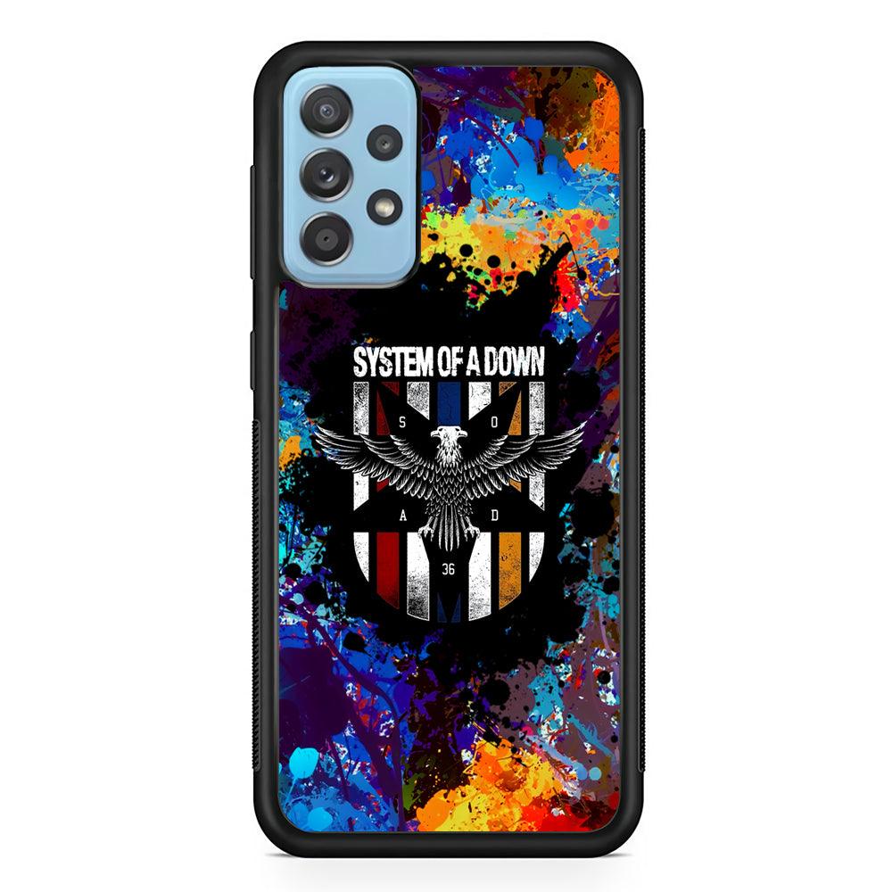 System of a Down Spraying The World Samsung Galaxy A52 Case-Rubber Black (2D Case)-Oxvistore