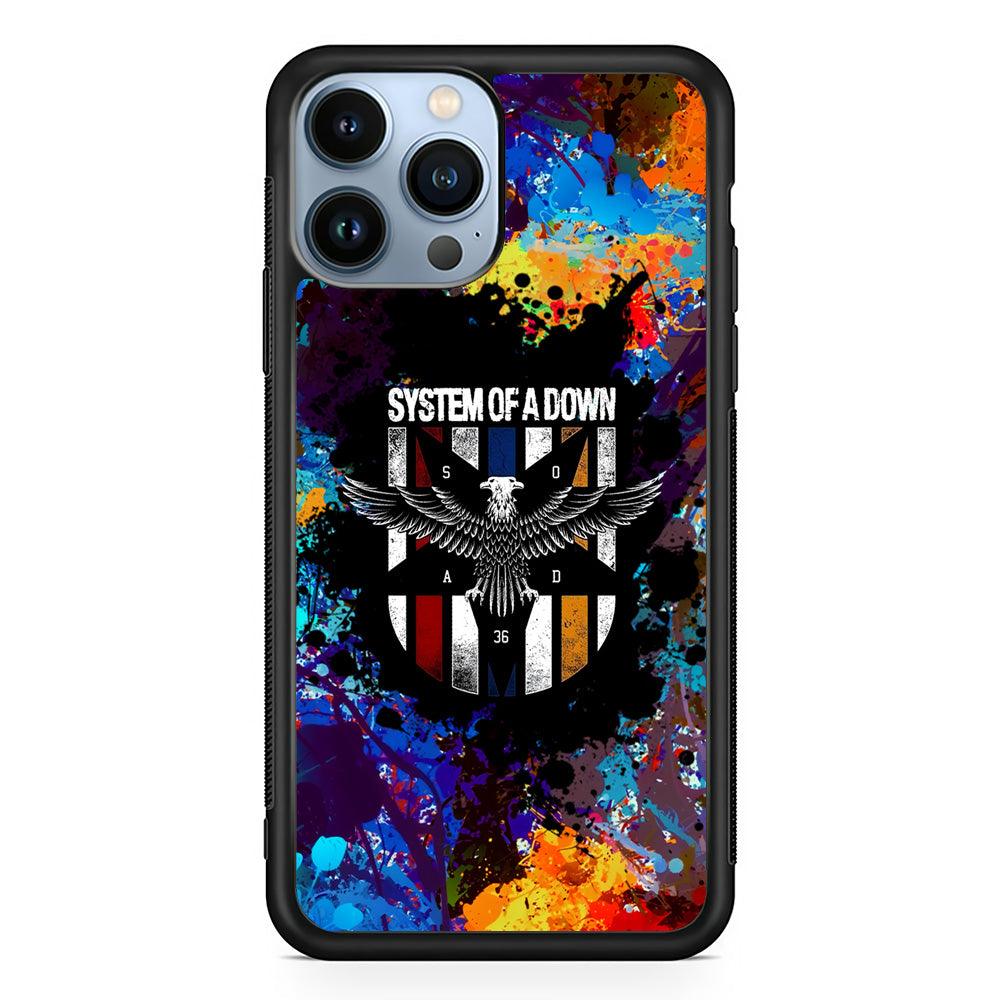 System of a Down Spraying The World iPhone 15 Pro Max Case-Rubber Black (2D Case)-Oxvistore