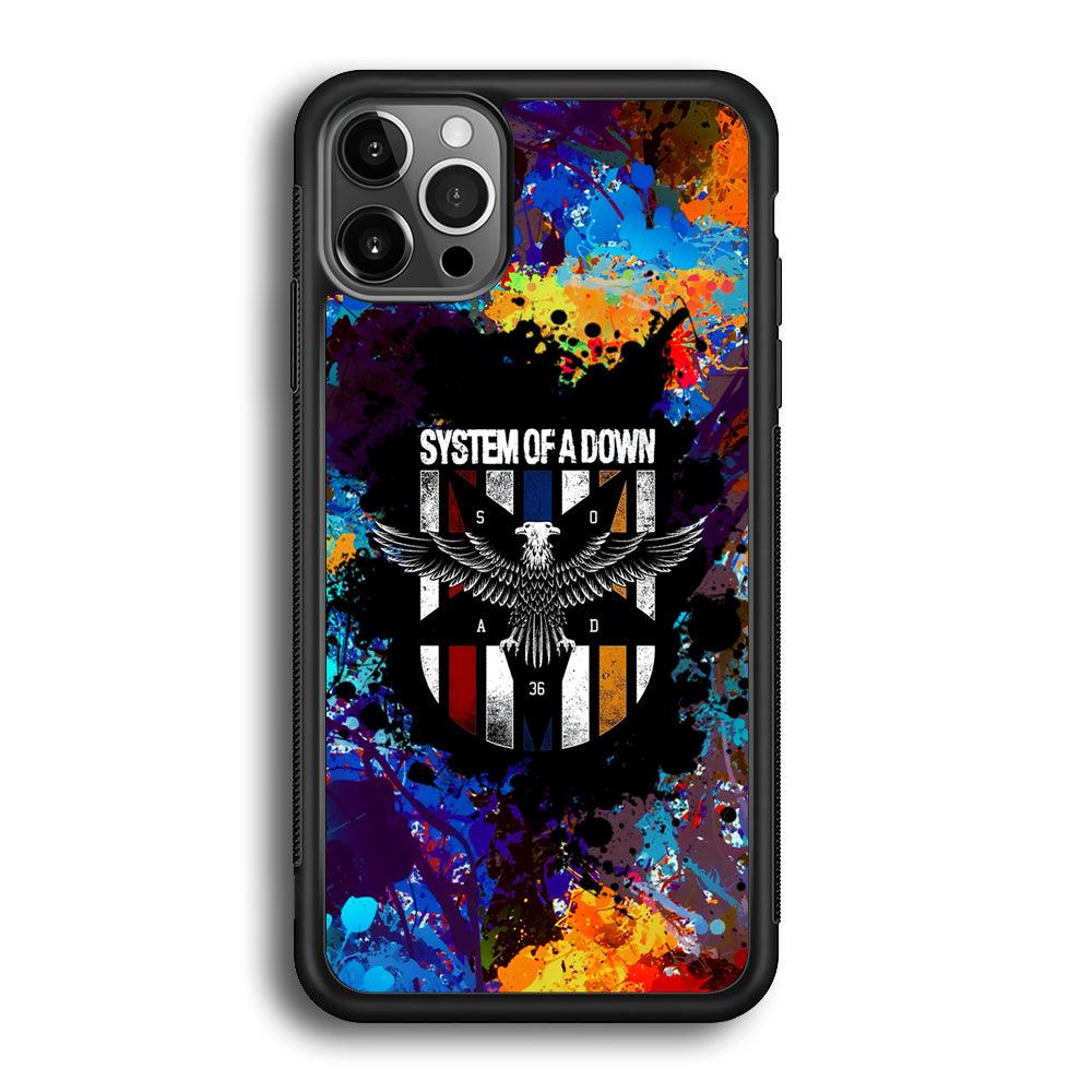 System of a Down Spraying The World iPhone 12 Pro Max Case-Rubber Black (2D Case)-Oxvistore