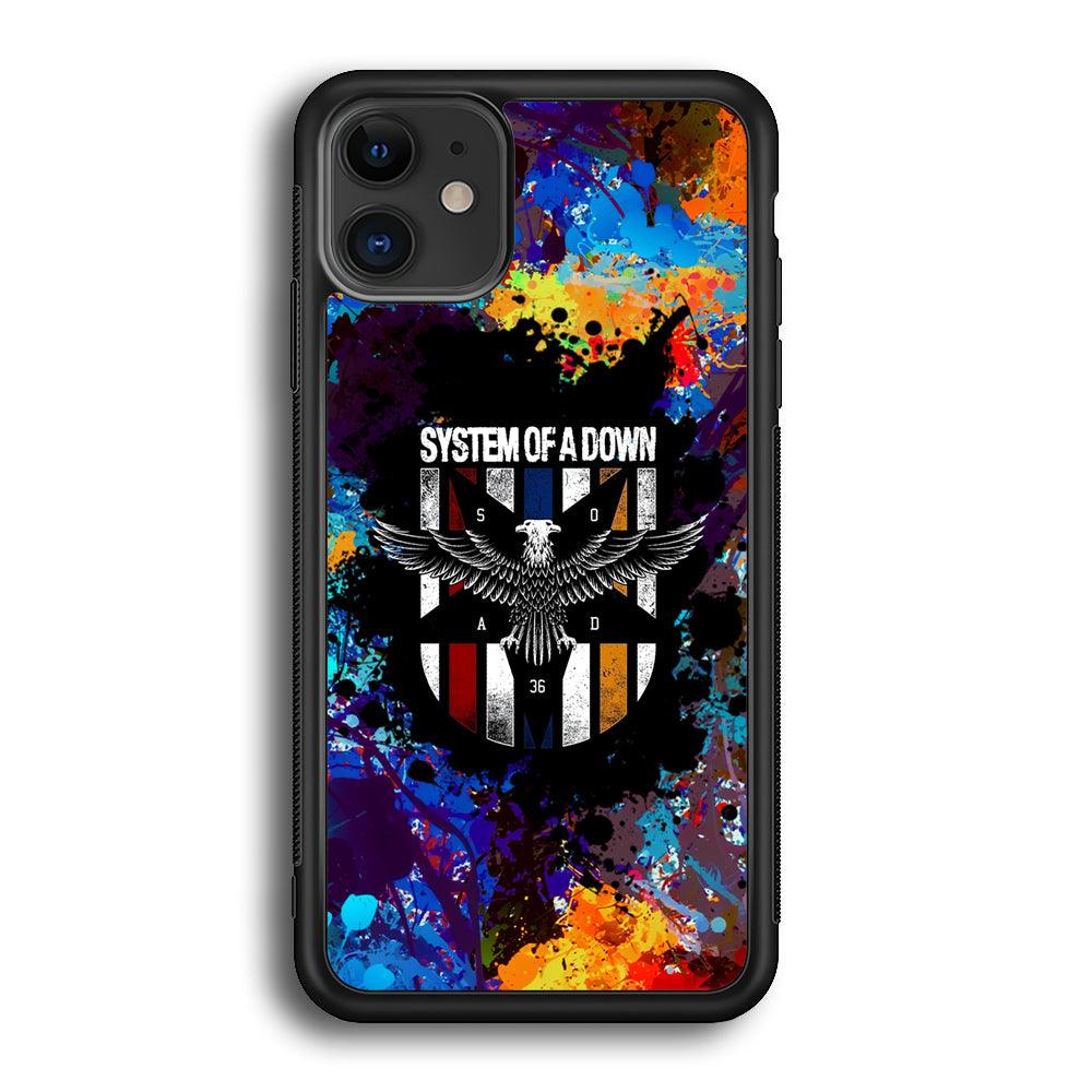 System of a Down Spraying The World iPhone 11 Case-Rubber Black (2D Case)-Oxvistore