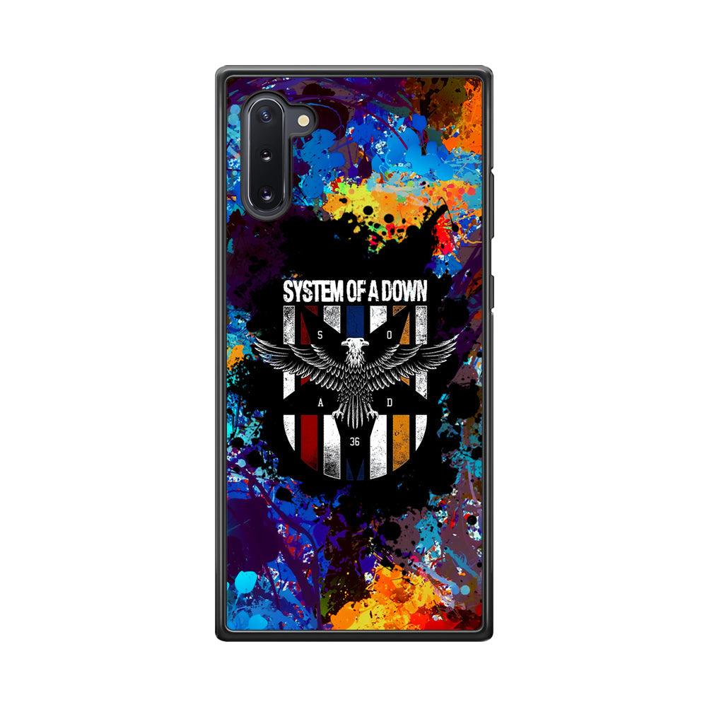 System of a Down Spraying The World Samsung Galaxy Note 10 Case-Rubber Black (2D Case)-Oxvistore