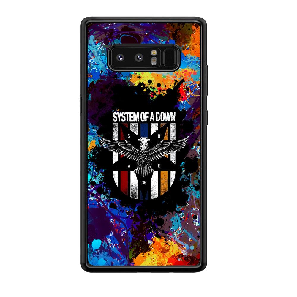 System of a Down Spraying The World Samsung Galaxy Note 8 Case-Rubber Black (2D Case)-Oxvistore