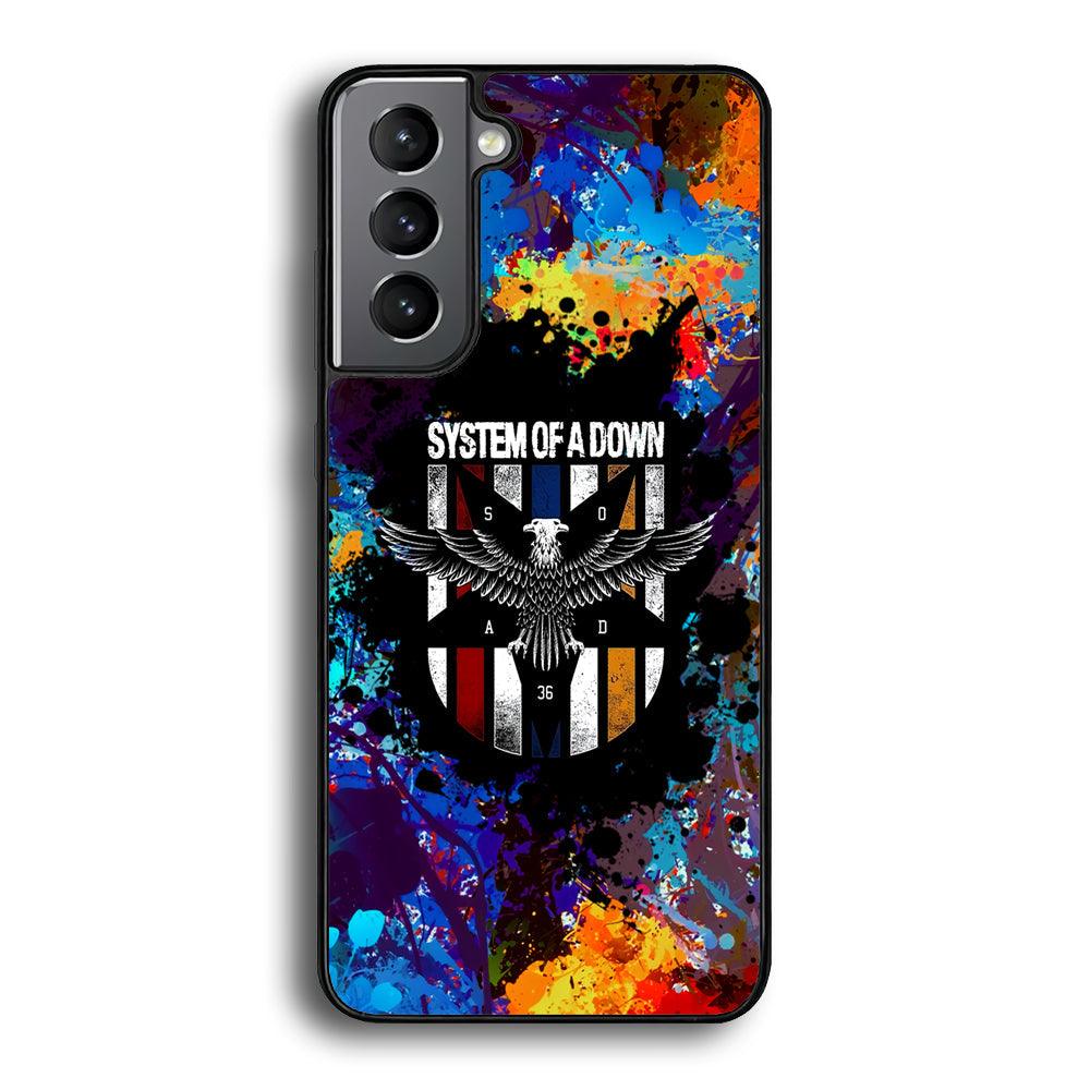 System of a Down Spraying The World Samsung Galaxy S21 Case-Rubber Black (2D Case)-Oxvistore
