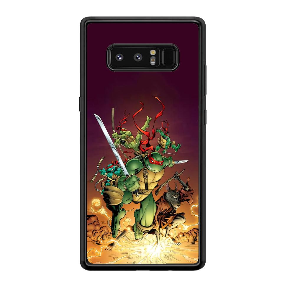TMNT Busy Turtle Samsung Galaxy Note 8 Case-Rubber Black (2D Case)-Oxvistore