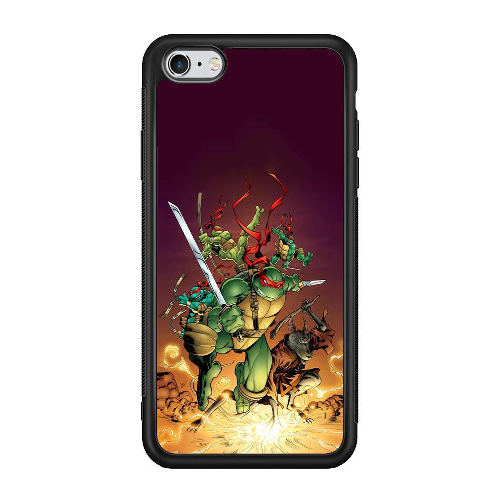 TMNT Busy Turtle iPhone 6 Plus | 6s Plus Case-Rubber Black (2D Case)-Oxvistore