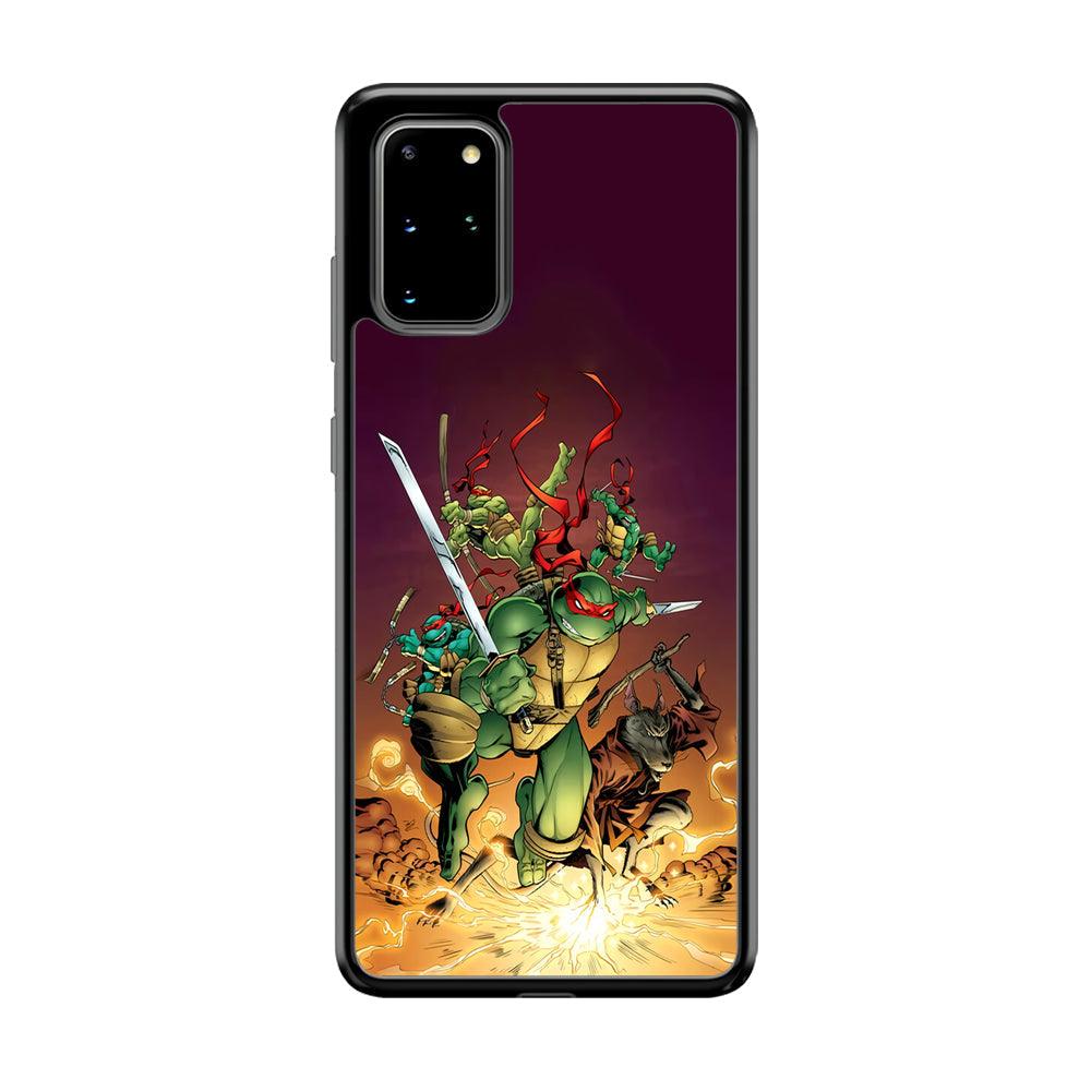 TMNT Busy Turtle Samsung Galaxy S20 Plus Case-Rubber Black (2D Case)-Oxvistore