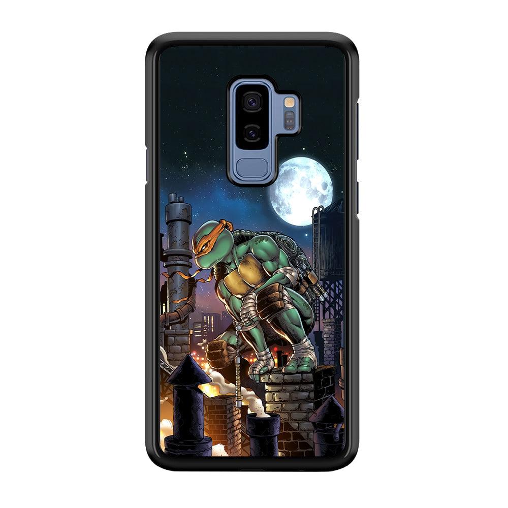 TMNT Michelangelo City Tour Samsung Galaxy S9 Plus Case-Rubber Black (2D Case)-Oxvistore