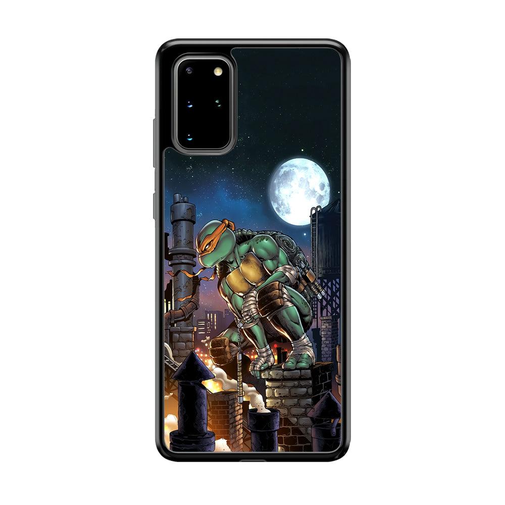 TMNT Michelangelo City Tour Samsung Galaxy S20 Plus Case-Rubber Black (2D Case)-Oxvistore