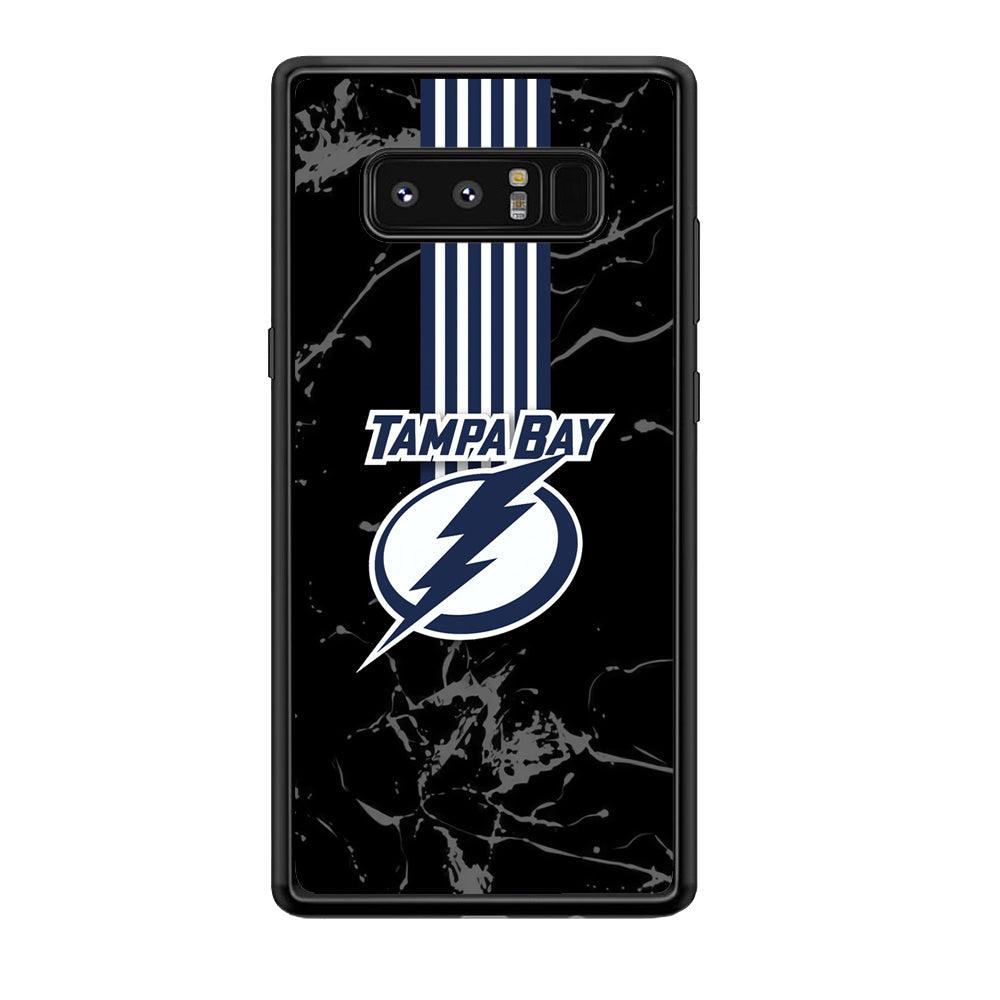 Tampa Bay Lightning Grey Light Samsung Galaxy Note 8 Case-Rubber Black (2D Case)-Oxvistore