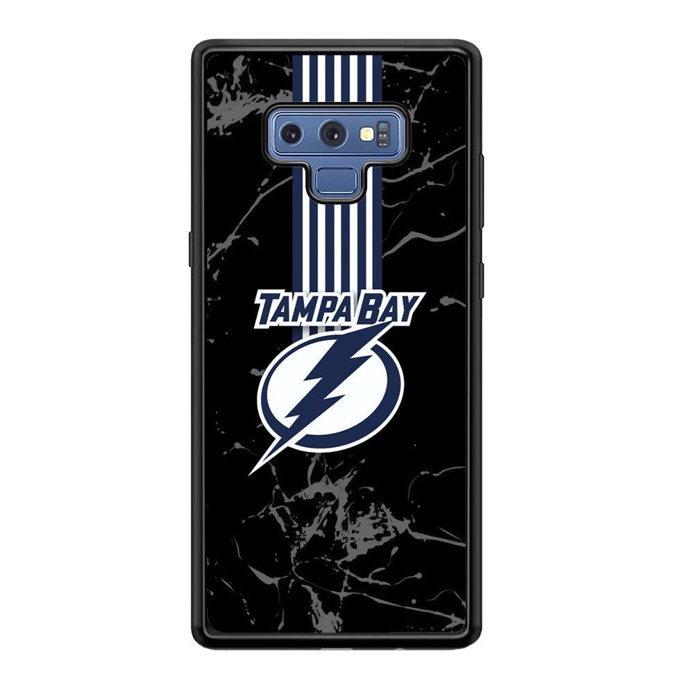 Tampa Bay Lightning Grey Light Samsung Galaxy Note 9 Case-Rubber Black (2D Case)-Oxvistore