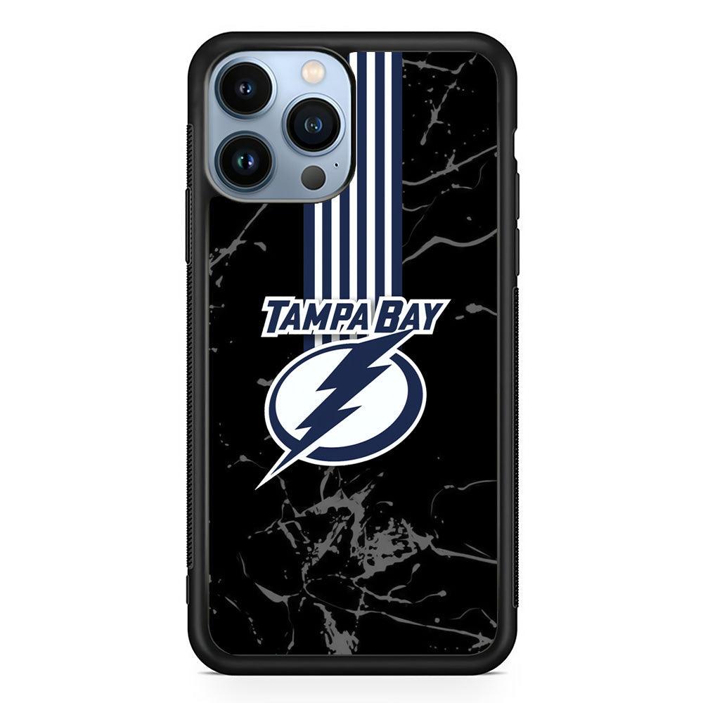 Tampa Bay Lightning Grey Light iPhone 15 Pro Max Case-Rubber Black (2D Case)-Oxvistore