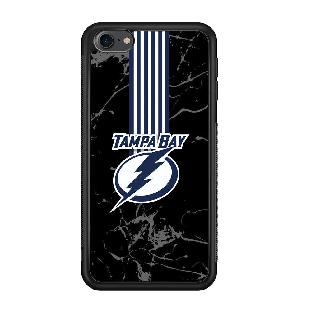 Tampa Bay Lightning Grey Light iPod Touch 6 Case-Rubber Black (2D Case)-Oxvistore