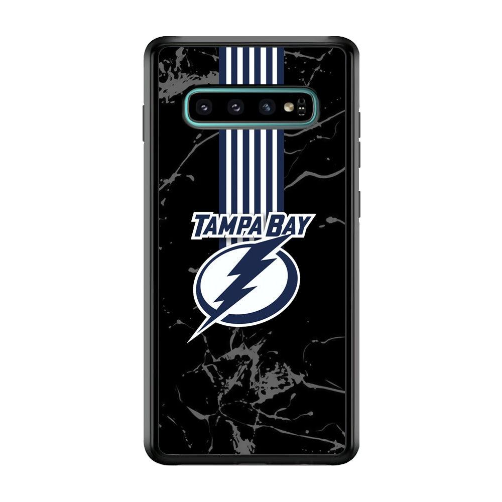 Tampa Bay Lightning Grey Light Samsung Galaxy S10 Case-Rubber Black (2D Case)-Oxvistore