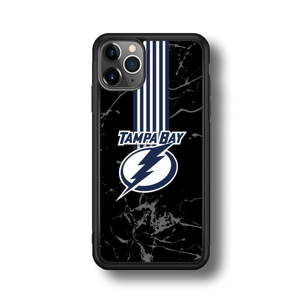 Tampa Bay Lightning Grey Light iPhone 11 Pro Max Case-Rubber Black (2D Case)-Oxvistore