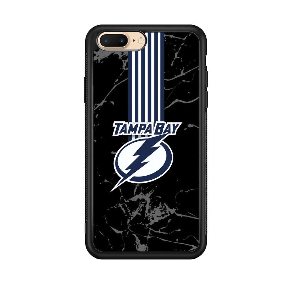 Tampa Bay Lightning Grey Light iPhone 8 Plus Case-Rubber Black (2D Case)-Oxvistore