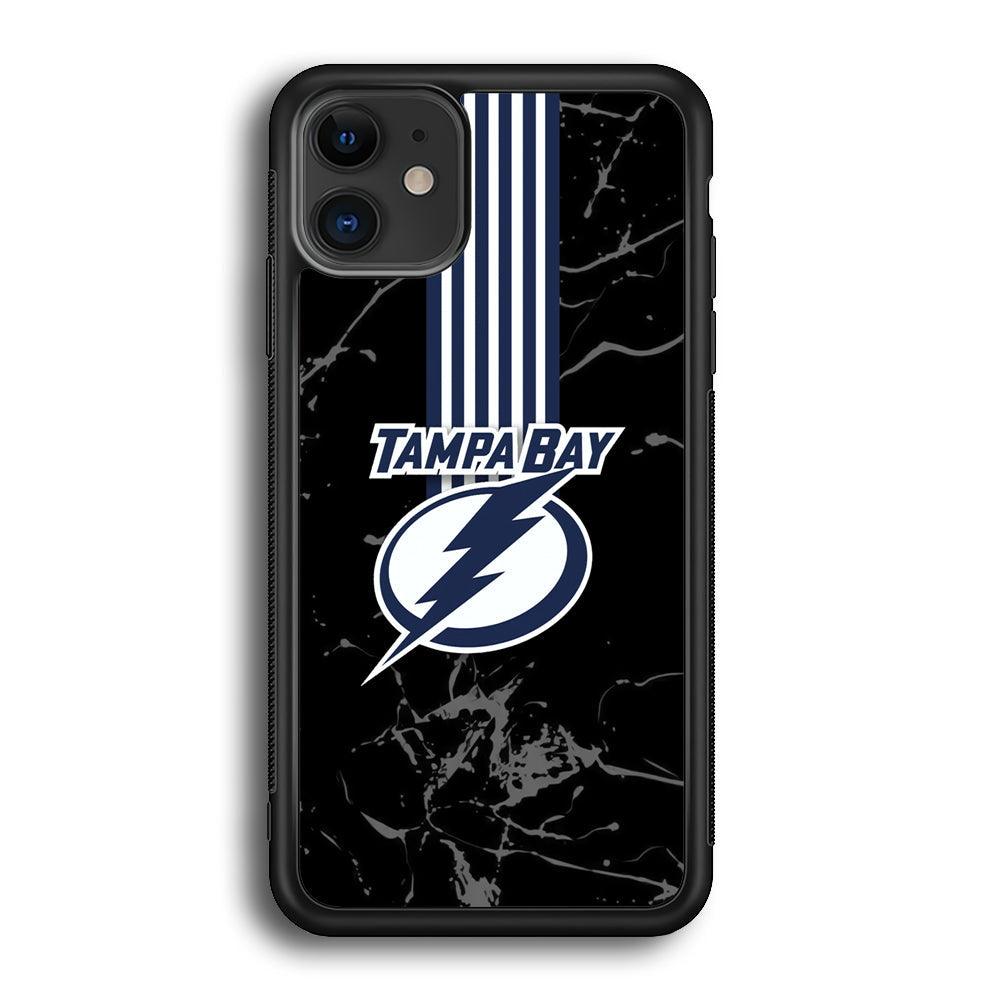 Tampa Bay Lightning Grey Light iPhone 12 Case-Rubber Black (2D Case)-Oxvistore