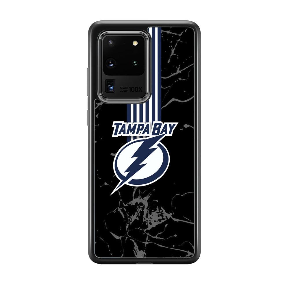 Tampa Bay Lightning Grey Light Samsung Galaxy S20 Ultra Case-Rubber Black (2D Case)-Oxvistore