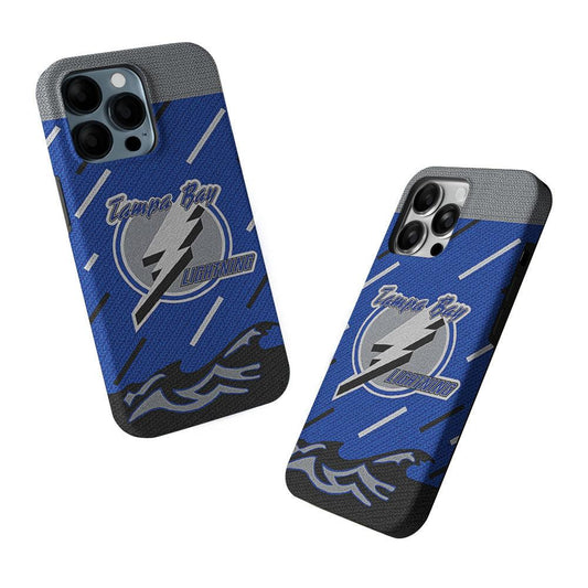 Tampa Bay Lightning Pattern 2 in 1 Tough Phone Case-Oxvistore