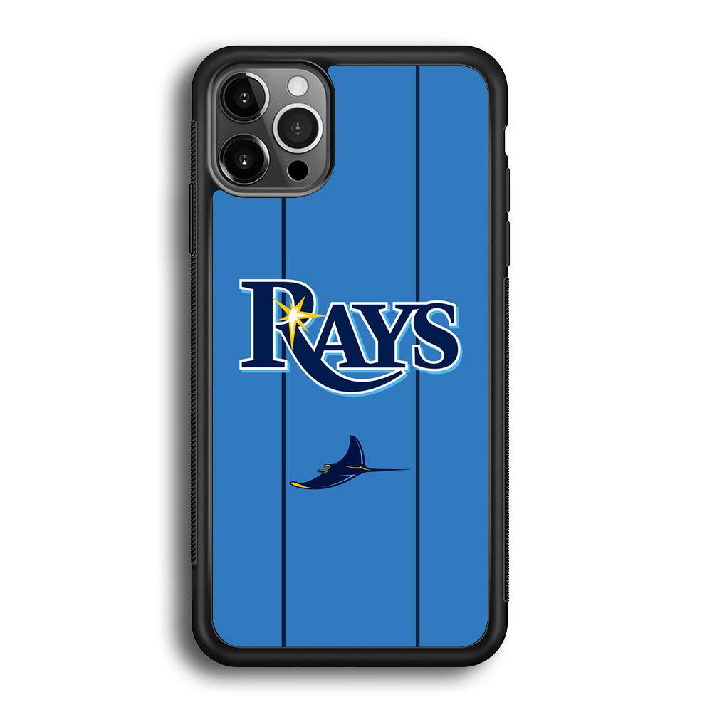 Tampa Bay Rays Jersey Adaptation iPhone 12 Pro Case-Rubber Black (2D Case)-Oxvistore