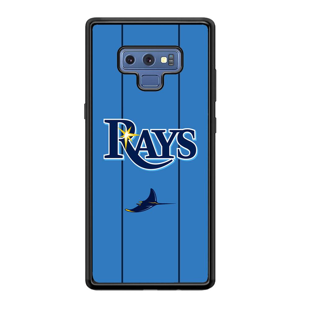 Tampa Bay Rays Jersey Adaptation Samsung Galaxy Note 9 Case-Rubber Black (2D Case)-Oxvistore
