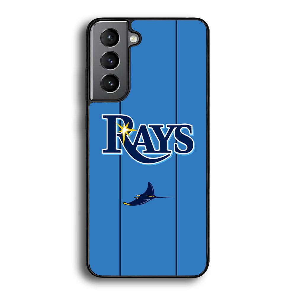 Tampa Bay Rays Jersey Adaptation Samsung Galaxy S23 Plus Case-Rubber Black (2D Case)-Oxvistore