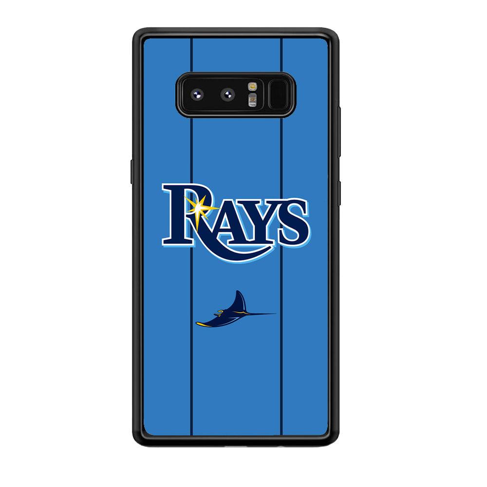 Tampa Bay Rays Jersey Adaptation Samsung Galaxy Note 8 Case-Rubber Black (2D Case)-Oxvistore