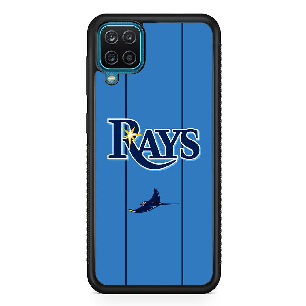 Tampa Bay Rays Jersey Adaptation Samsung Galaxy A12 Case-Rubber Black (2D Case)-Oxvistore