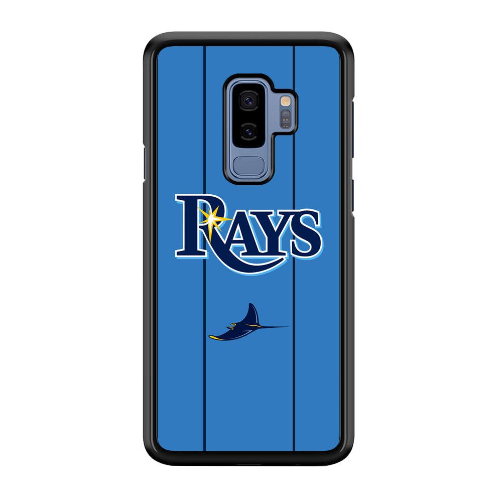 Tampa Bay Rays Jersey Adaptation Samsung Galaxy S9 Plus Case-Rubber Black (2D Case)-Oxvistore