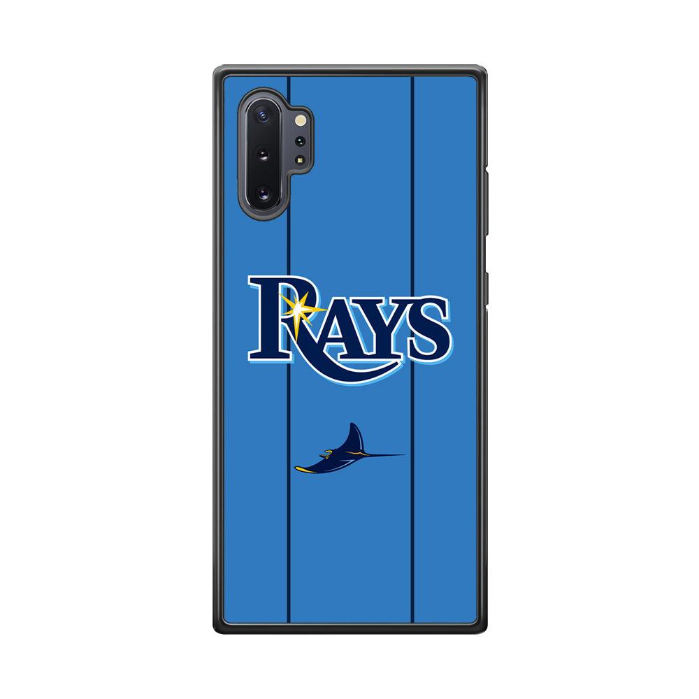 Tampa Bay Rays Jersey Adaptation Samsung Galaxy Note 10 Plus Case-Rubber Black (2D Case)-Oxvistore