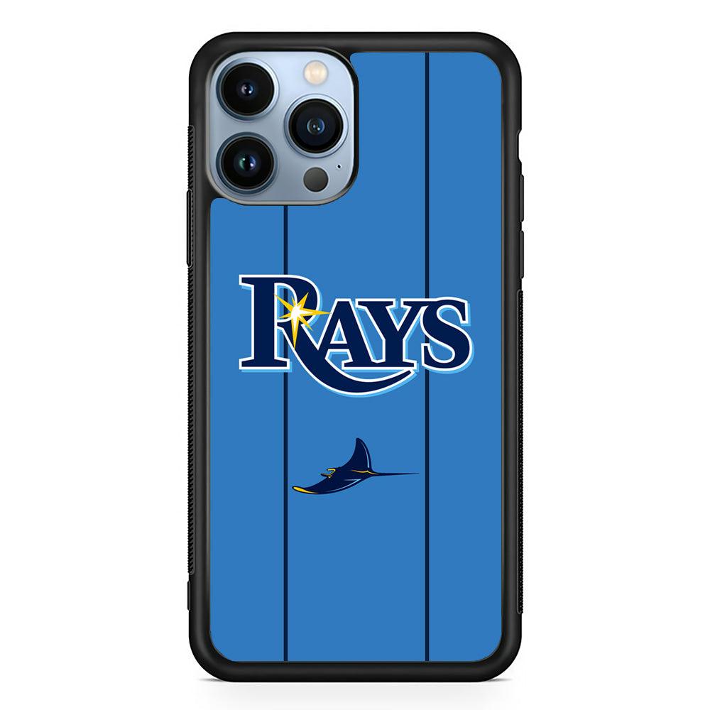 Tampa Bay Rays Jersey Adaptation iPhone 14 Pro Max Case-Rubber Black (2D Case)-Oxvistore