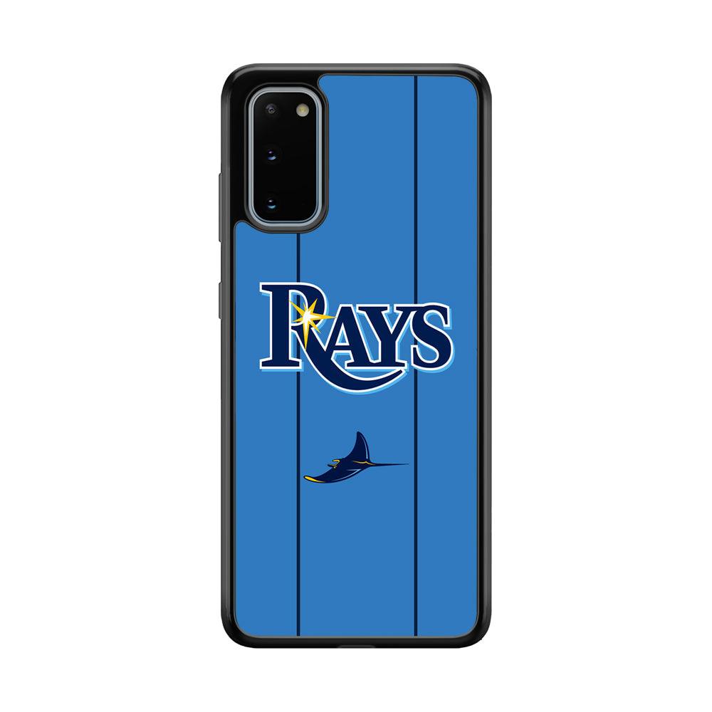 Tampa Bay Rays Jersey Adaptation Samsung Galaxy S20 Case-Rubber Black (2D Case)-Oxvistore