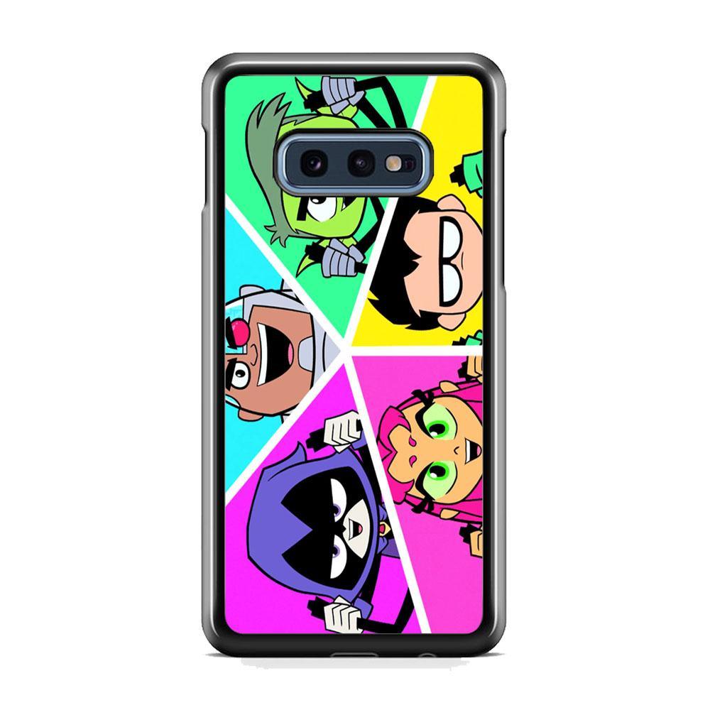 Teen Titans Heroes Family Samsung Galaxy S10E Case-Rubber Black (2D Case)-Oxvistore